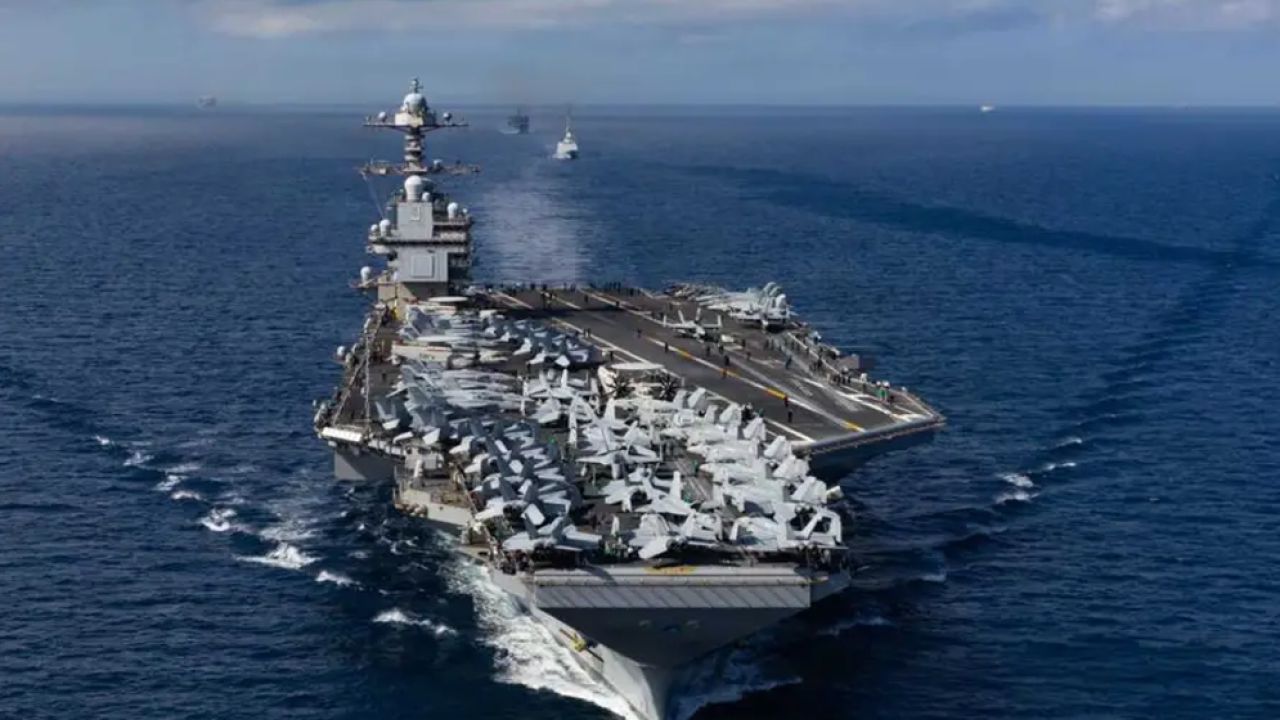 মেরামত শেষে মধ্যপ্রাচ্যের জলসীমায় ফিরল বিশ্বের বৃহত্তম মার্কিন রণতরী জেরাল্ড ফোর্ড