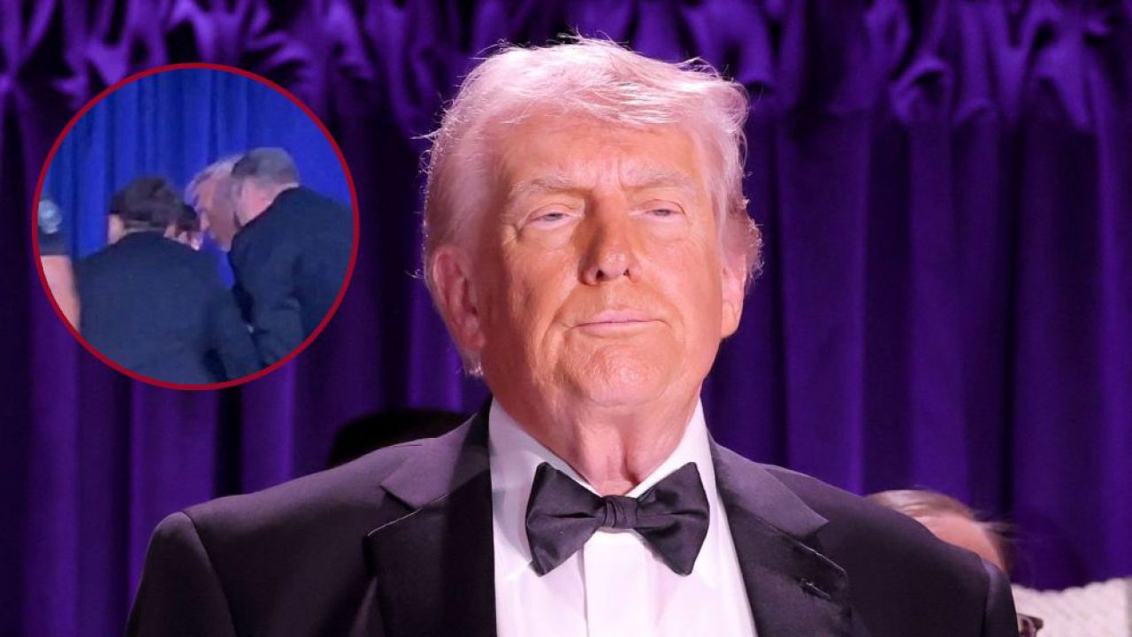 লুকাতে গিয়ে হুমড়ি খেয়ে পড়ে যান ট্রাম্প