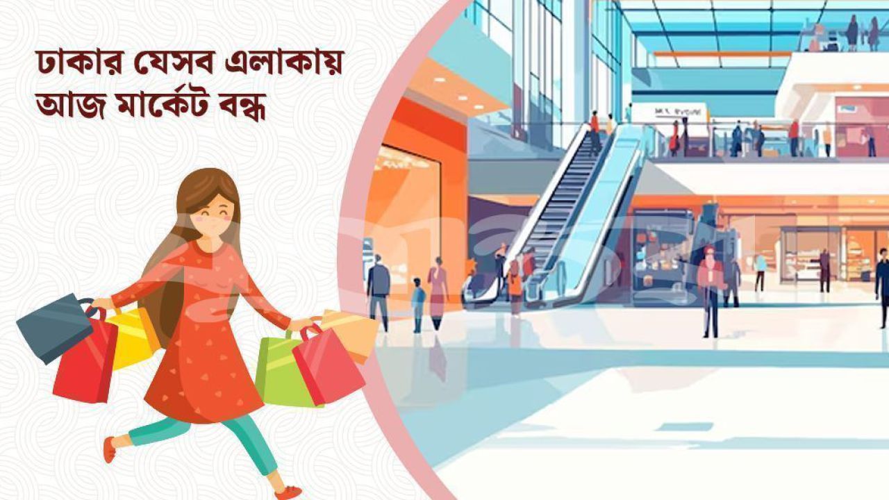 সোমবার ঢাকার যেসব এলাকার বিপণিবিতান বন্ধ থাকবে