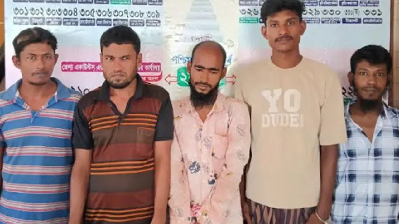নোয়াখালীতে গাঁজাসহ ৫ মাদকসেবীর কারাদণ্ড