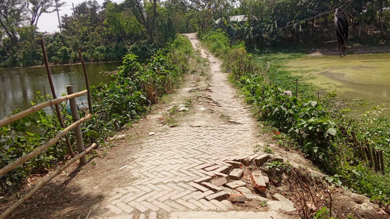 পাবনার ফরিদপুর পৌরসভার ৪নং ওয়ার্ডের রাস্তার বেহাল দশা, চরম দুর্ভোগে  